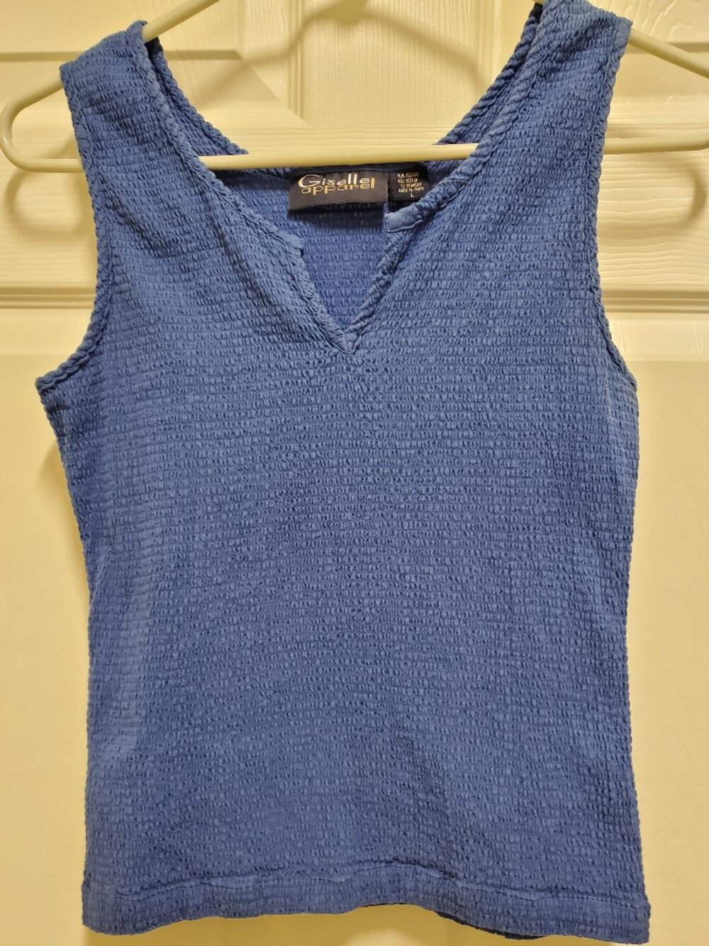 Royal Blue Sleveless V-Neck Stretchy Summer Top